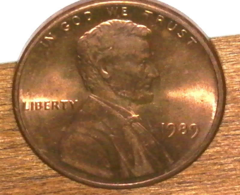 1989-P-Lincoln-Cent-With-Nice-Die-Clash-Hasn't-Been-Completely-Polished